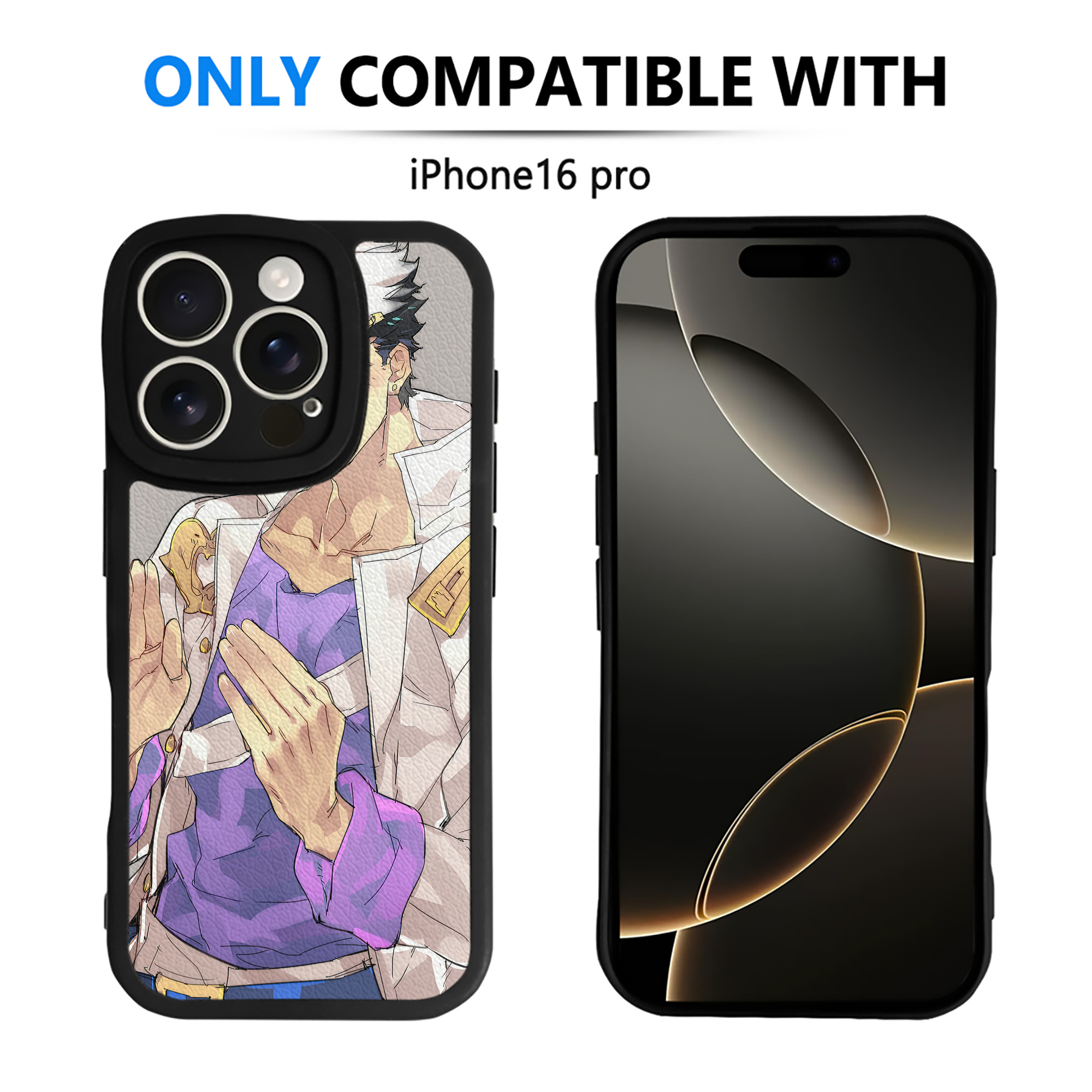 （画像用） ジョジョの奇妙な冒険 JoJo's Bizarre Adventure 【iPhone 16シリーズ対応】シリコンスマホケース（レザー調） 材質：シリコン